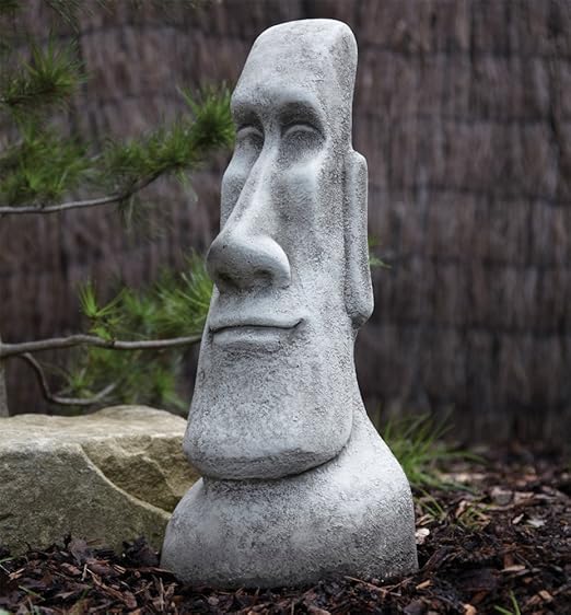 Large Easter Island Head Statue Male Head Sculpture Amazon.co.uk
