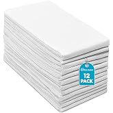 Simpli-Magic Flour Sack Kitchen Towels 24"x24" (12 Pack) – 100% Cotton, Lint-Free, High Absorbent Tea Towels – Perfect for Di