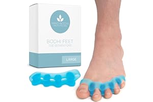 MIND BODHI HEALTH & WELLNESS Mind Bodhi Toe Separators/Toe Spacers - For Men and Women - Correcting Bunions and Restoring Toes to Their Original Shape - Large Size – Blue