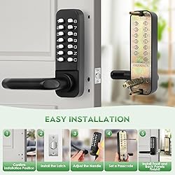 ANNFUZ Mechanical Keyless Entry Door Lock with