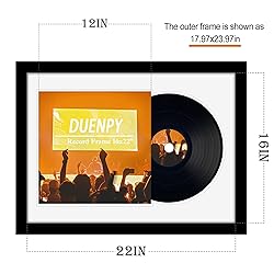 DUENPY Vinyl Record Display Frame 16x22 Inches
