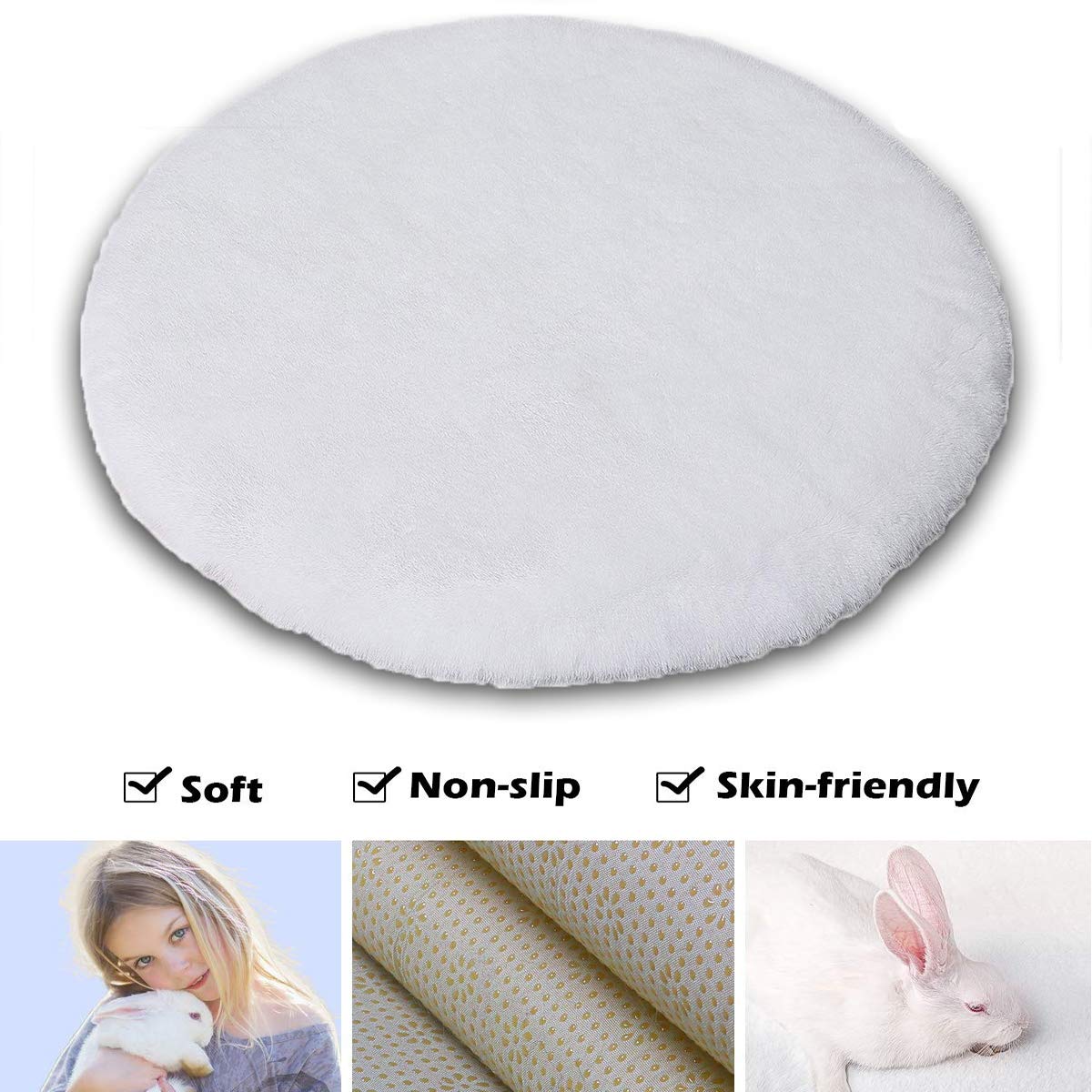 faux animal rug nursery