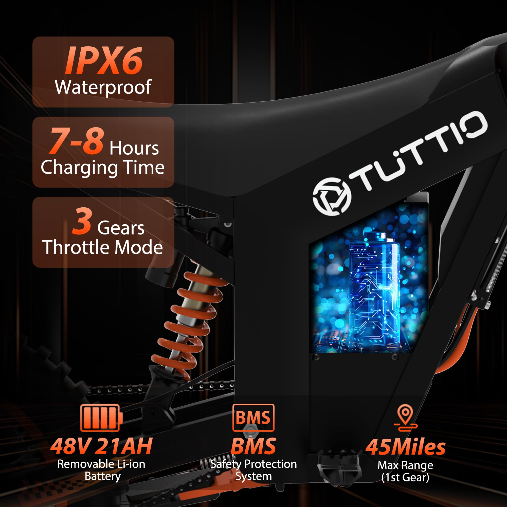 Tuttio Soleil01 Electric-Dirt-Bike for Teens Adults, 14