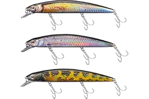GULULUT Fishing Lures for Freshwater Saltwater, Minnow Jerkbait and Crankbait are Suitable for All Water Layers, Shining and Lifelike Fishing Baits to Improve Fishing Efficiency, Gift for Men