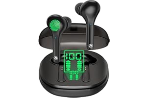 AMZANE Wireless Earbuds Bluetooth Headphones with Wireless Charging Case and LED Digital Display Bluetooth 5.1 HD Bass Sound