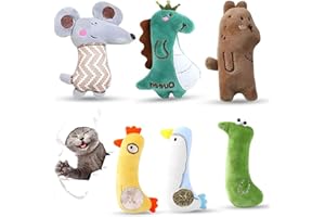 6 Pcs Catnip Toys for Cats, Catnip Cat Toys for Indoor Cats and Kitten, Soft Cat Nip Teeth Chew Toys, Interactive Cat Toy, Ca