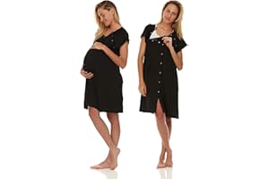 Ezi Women Hospital Gown Labor and Delivery Postpartum Soft Maternity Breastfeeding Nursing Pajamas