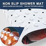 XIYUNTE Baby Bath Mat Non Slip 100x40 cm Cartoon Ocean Theme with Suction Cups view 3