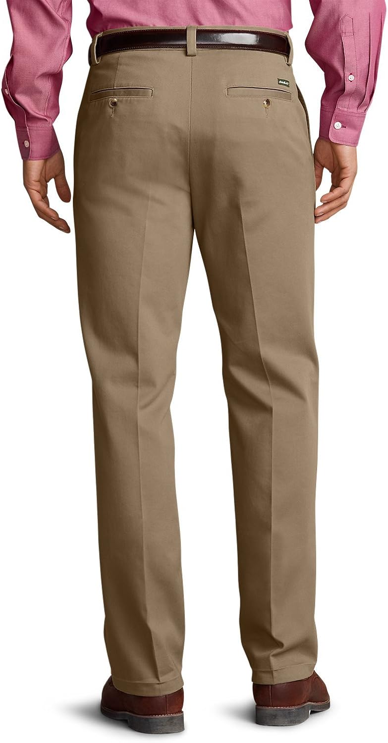 Eddie Bauer Mens Casual Performance Chino FlatFront Pants Classic Fit