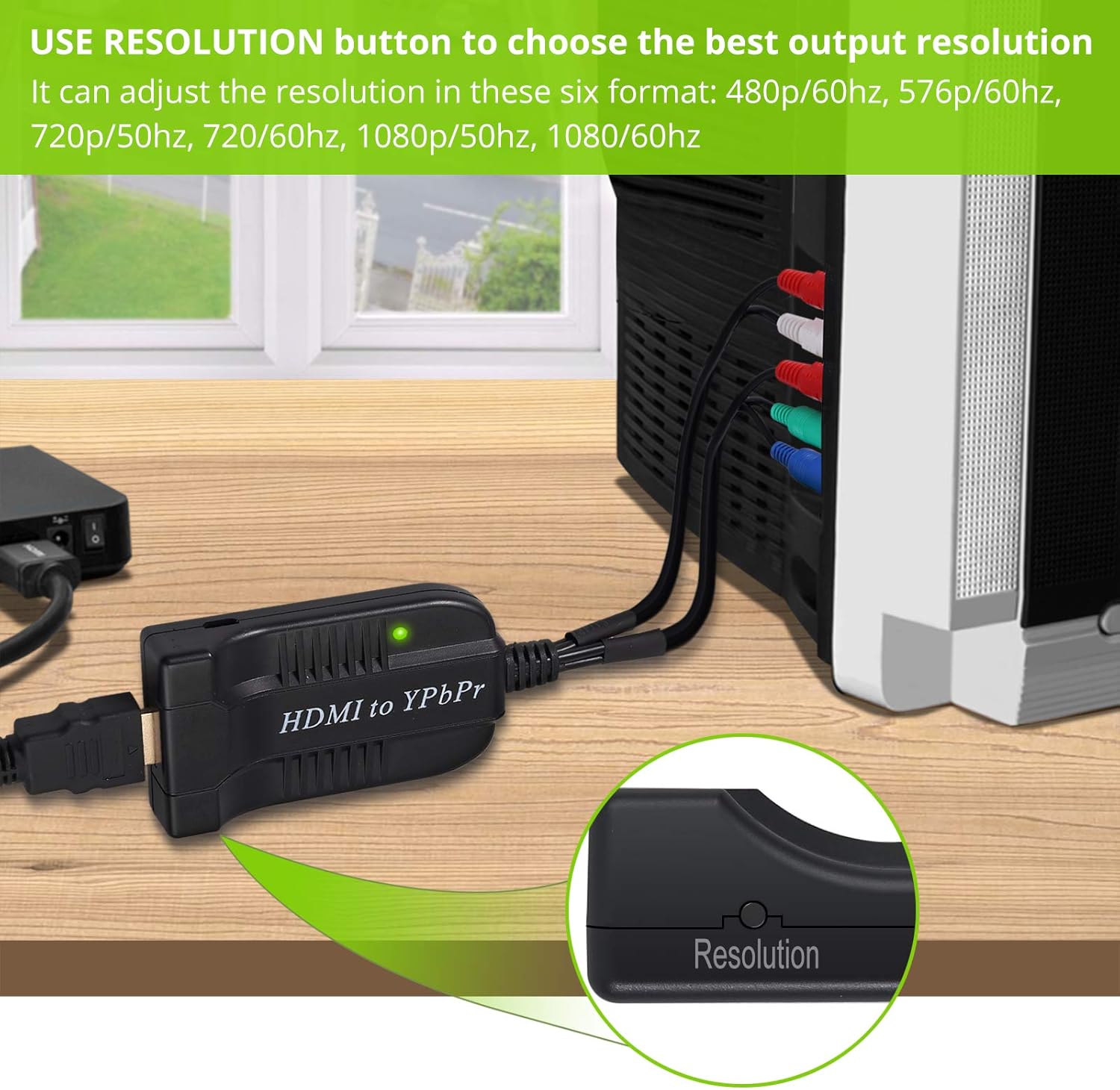 LiNKFOR 1080P HDMI to Component Converter Scaler HDMI to YPbPr Converter convert hdmi to component HDMI to video Converter HDMI to 5RCA RGB Converter for HDTV Box PC PS3 Fire stick Roku Blu-Ray DVD: Electronics