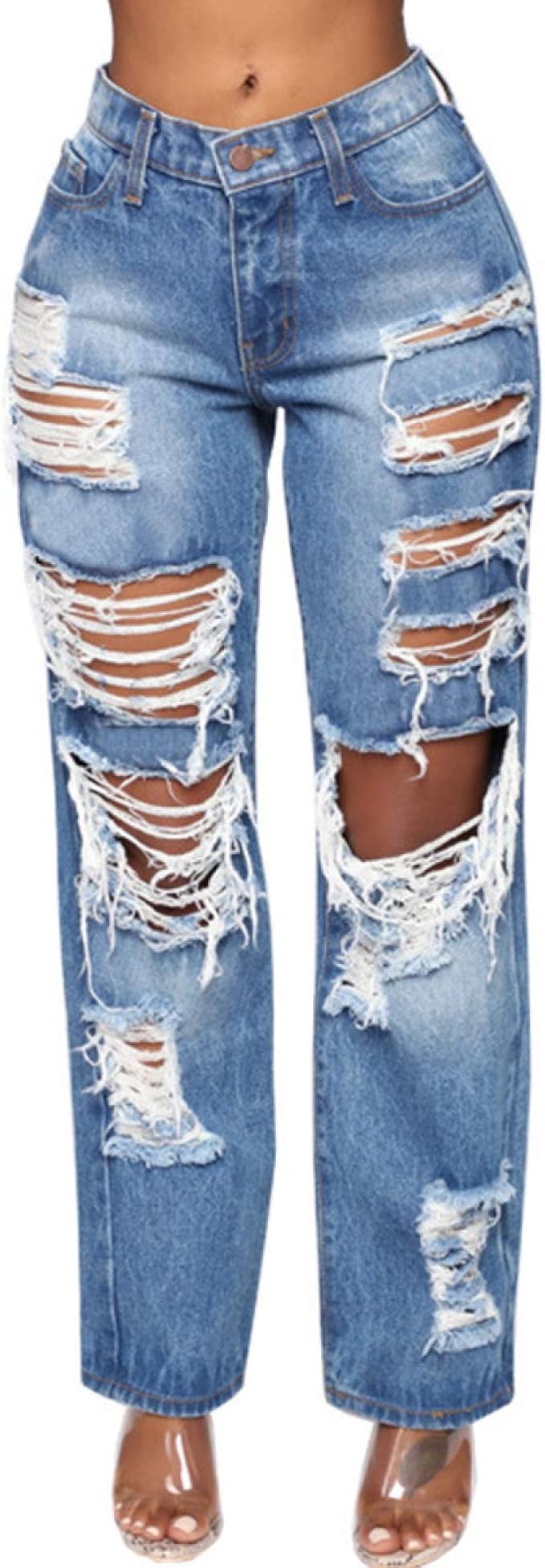 Jean Taille Haute En Denim Pour Femme, Streetwear, Pantalon à Jambes Larges, à La Mode