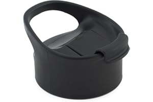 Simple Modern Flip Lid with Handle - Fits All Summit and Hydro Flask Wide Mouth Water Bottle Sizes - Splash Proof Coffee Cap for 10, 12, 14, 16, 18, 20, 22, 24, 32, 40, 64 & 84 oz -Midnight Black