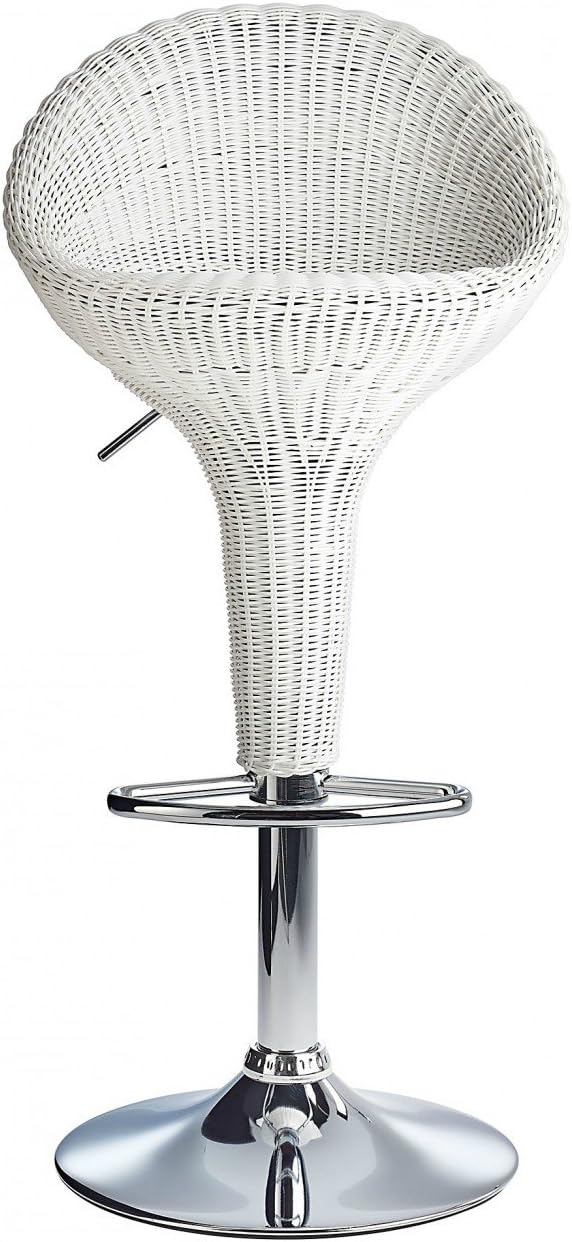 Costantino Rattan Bar Stool (White)