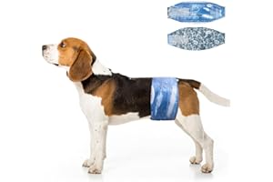 Dono Dog Diapers Male Disposable Male Dog Wraps, Wider Doggie Puppy Diapers Male Belly Bands, Super Absorbent, Leak-Proof Fit, Excitable Urination, Incontinence, Small 48ct