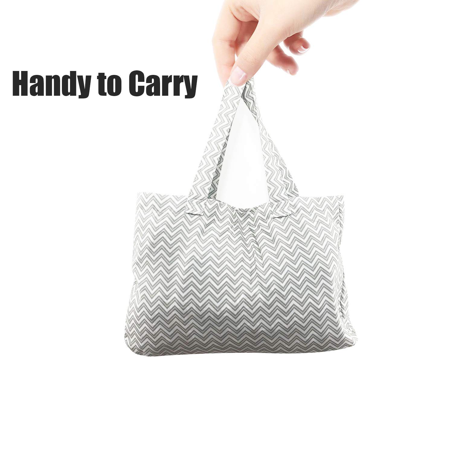 Portable 2-in-1 Grocery Cart Seat Cover and Baby Highchair Cover (Gray Chevron)