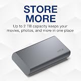 LaCie Mobile SSD Secure 1TB USB C Portable External SSD Grey Rescue Data view 5