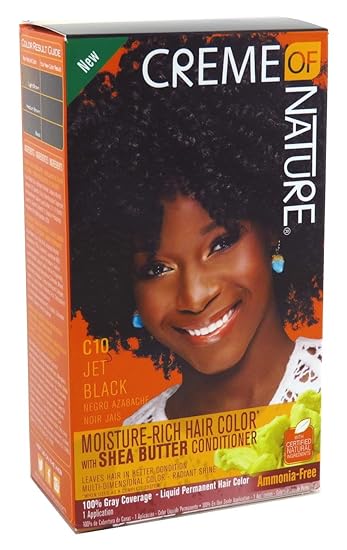 Amazon Com Creme Of Nature Color C10 Jet Black Kit 2 Pack Beauty