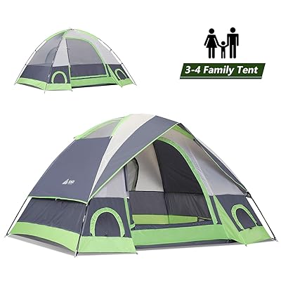 Buy Semoo3 4 Person Dome Family Camping Tent Waterproof And Convenient To Fold Lightweight With Carry Bag For Outdoor Use Online In Indonesia B07xjmq5g6