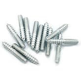 Yoliko 12 Pack 1/4-20 x 1-1/2 Inch Silver Hanger Bolts, Double Headed, Carbon Steel, 4.8 Grade, 37mm Length