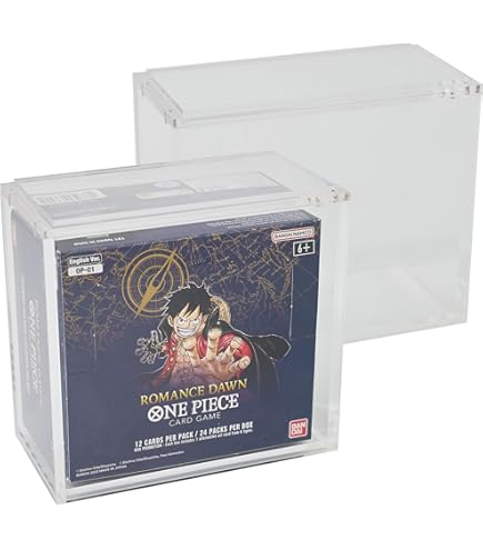 Amazon.com: One Piece Booster Box Protector for OP-01 to OP-16 (01-02  Reprint) Display Case