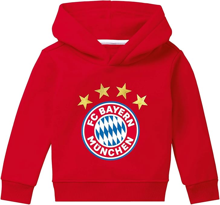 Fc Bayern Munich Hooded Sweatshirt With Logo Red For Toddlers Unisex Child Red 110 Amazon Co Uk Clothing