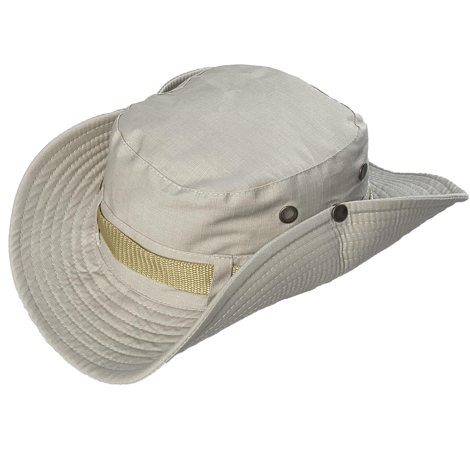 Taeku Sun Hat, Unisex Wide Brim Bucket Hat Sun Protection Cap Breathable Boonie Hat for Fishing Hiking Gardening Safari (Beige)
