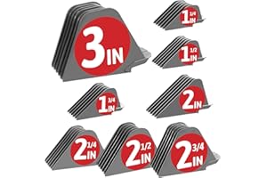 AFANSO 3 Inch Hair Clipper Guards, Hair Clipper Cutting Guides/Combs with 8 Cutting Lengths 3in & 2.75in & 2.5in & 2.25in & 2in & 1.75in &1.5in & 1.25in Fit Most Size Wahl Clippers (8pcs Mega 3 Inch, Gray)