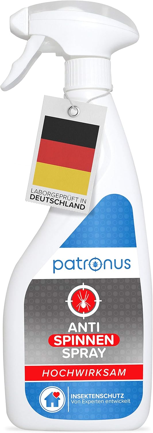 Patronus Anti Spinnen-Spray für Spinnen-Abwehr 500ml - effektives Spinnen bekämpfen für Innen und Außen (Haus, Wohnung, Boot etc.) - natürlich biologisch abbaubar & geruchsneutral