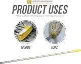 TDBS Colour Coded 120cm Aluminium Mop and Broom Handle Yellow view 4