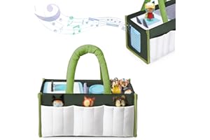 LoDrid Tote Bag Compatible with Tonie Box 2/1, Lightweight Puffy Carrying Case with Handle for Audio Player, Figures, Charger