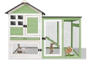 Ketive Rabbit Hutch Indoor Large Wooden Rabbit Hutch Outdoor Rabbit Cages Wooden Rabbit Hutch with Pull Out Tray Large Rabbit Hutch Bunny Hutch Indoor Guinea Pig Cages Waterproof Asphalt Roof