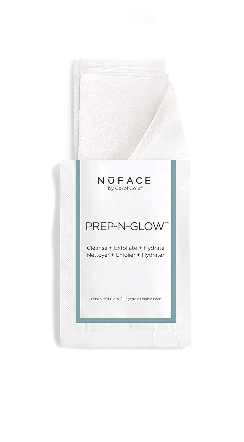 NuFACE PrepNGlow Dual-Sided Cleansing Cloths, 20 Count: Premium Beauty