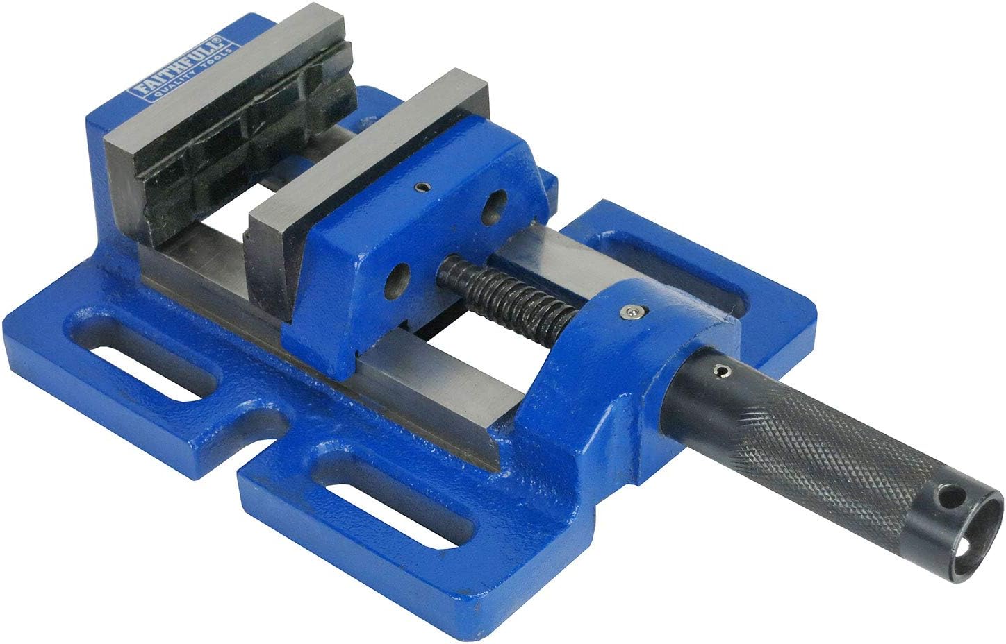 Faithfull FAIVDP75 Drill Press Vice - Unigrip, Silver, 75mm (3in), Blue - Image 3