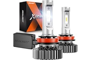 SEALIGHT H11/H8/H9 LED Headlight Bulbs, 40000LM 800% Super Brighter LED Lights, 6000K Xenon White Low Beam, Non-polarity, 50,