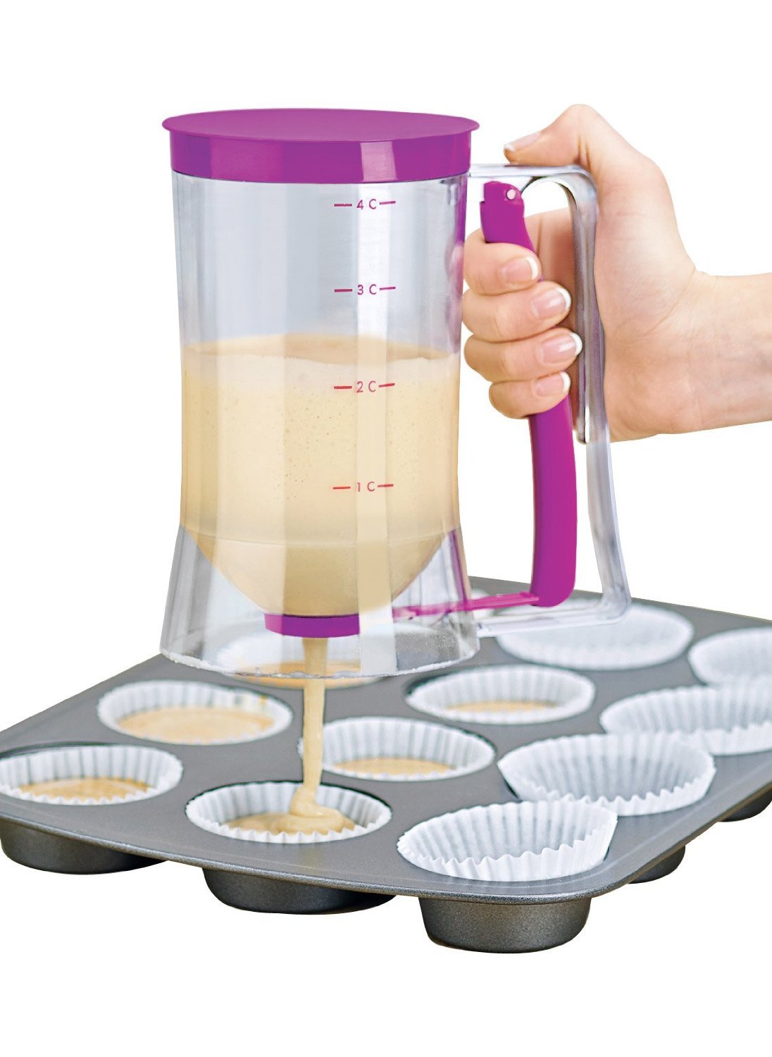 Itian Cupcake Special Batter Dispenser 4-Cup Capacity
