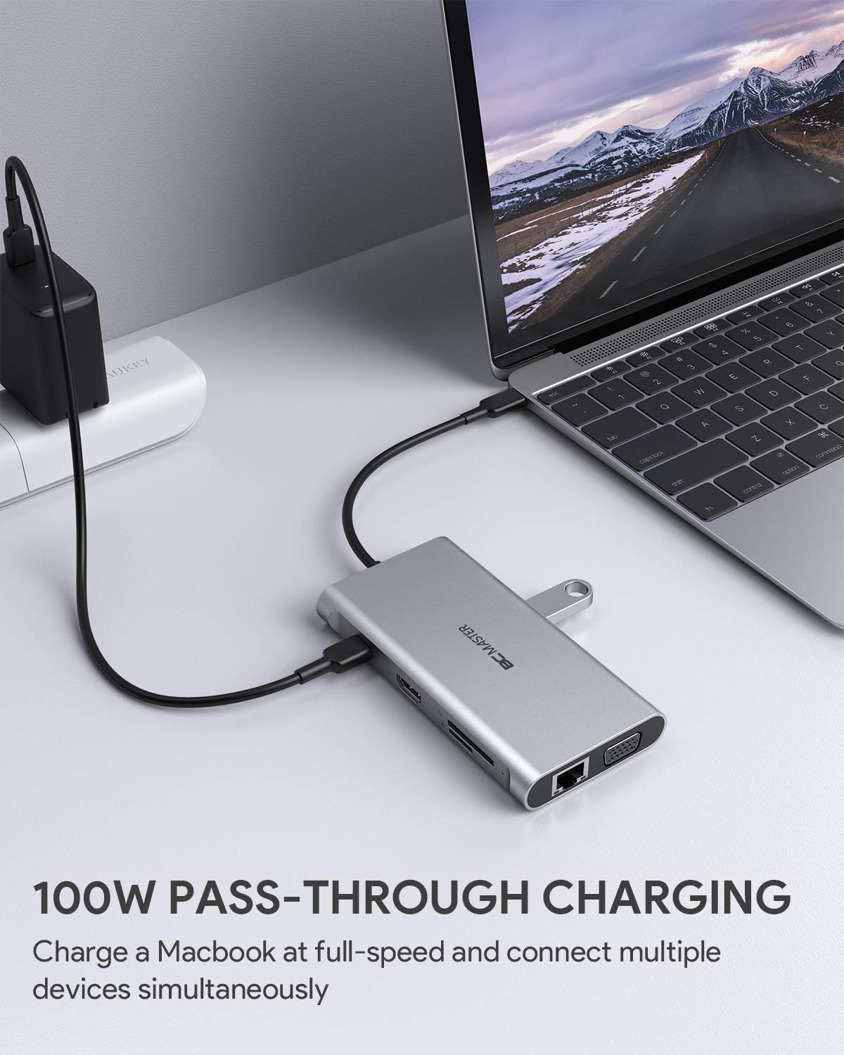 USB C Hub BC MASTER 10-in-1 Type C Adapter with Ethernet Port, 4K HDMI, VGA, 2 USB 3.0, 2 USB 2.0, 100W USB C PD Charging, SD/TF Docking Station for MacBook Pro/Air(Thunderbolt 3), Other USB-C Devices: Computers & Accessories