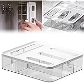 PUNNIO Kitchen Storage Bag Organizer, Acrylic Baggie organizer for Drawer, Plastic Bag Organizer complicate with Gallon, Quart, Sandwich, Snack, and Slider Bags (Acrylic)