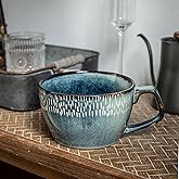 Cteahrow Large Soup Bowl with Handle, 700ml Coffee Mug, Cereal Breakfast Cup, Suitable for Milk Desserts, Oatmeal, Microwave Safe