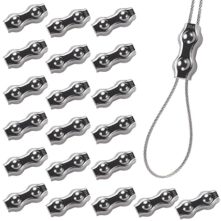 Lot De 10 Serre-câbles Duplex M3 En Acier Inoxydable 304 - Pour Câbles De 0,3 Cm De Diamètre