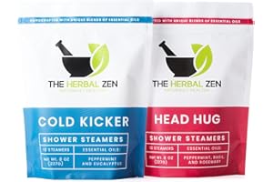 THE HERBAL ZEN Aromatherapy Shower Steamers Gift Set, Shower Bombs Made in The USA, Relaxation Gift for Women, Lavender Shower Steamers for Women, Eucalytus Shower Steamer, Mothers Day Gifts