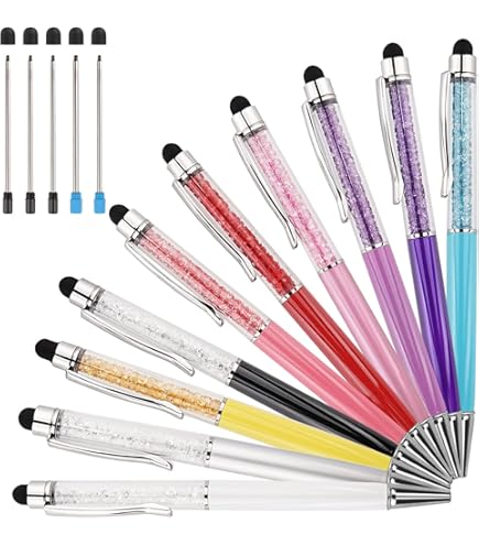 Teaaha 4 stuks balpennen roségoud met stylus, hoogwaardig en mooi in