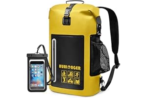 Hualonger Dry Bag Backpack 20L/30L/40L- Roll Top Closure Bag - Heavy Duty Dry Bags Waterproof - Lightweight Durable Floating Dry Bag with IPX8 Waterproof Phone Case