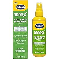 Dr. Scholl's Probiotic Foot Spray 4oz Immediately Eliminates and Prevents Odors from Returning Shoe Deoderizer, 4 Ounce