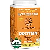 Clean Vegan Protein Powder Vanilla | Organic Protein Powder Plant Based Formula with 5 Superfood Blend Sprouted & Fermented | Non-GMO Low Carb Soy Dairy & Gluten Free (Vanilla, 30 Servings)