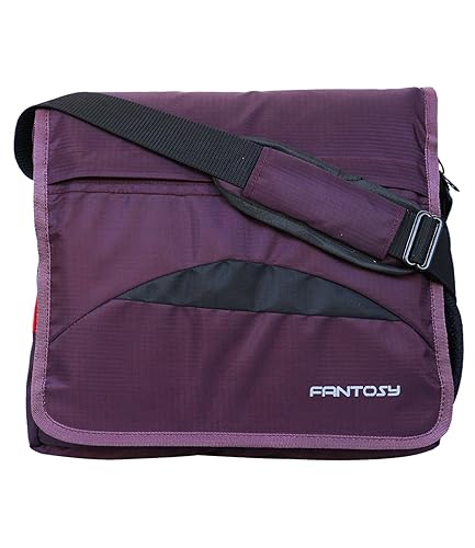 Fantosy Mens Violet Polyester Front Zip Sidebag (Mb-051)