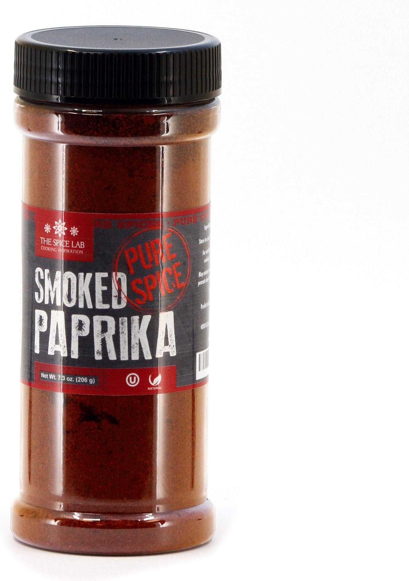 The Spice Lab Smoked Paprika Powder - High Color ASTA 120+ - 7.3oz. Shaker Jar – Premium Gourmet Spanish Paprika Powder - Vegan All Natural Kosher Non GMO Gluten Free Spice – Rich in Antioxidants