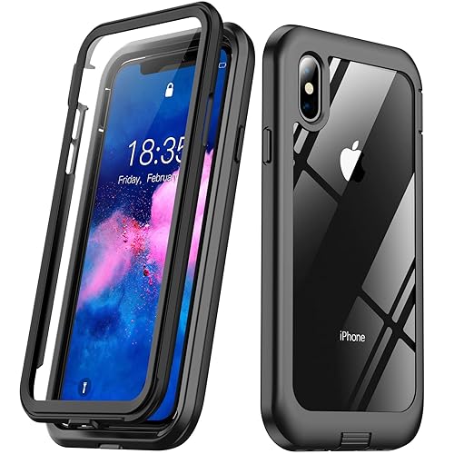 iphone x waterproof phone case Eonfine for iPhone X Case,for iPhone Xs Case, Built-in Screen