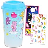 Care Bears Travel Cup Set - Bundle of Travel Mug with Lid Plus Stickers, More | Care Bears Coffee Mug School Supplies