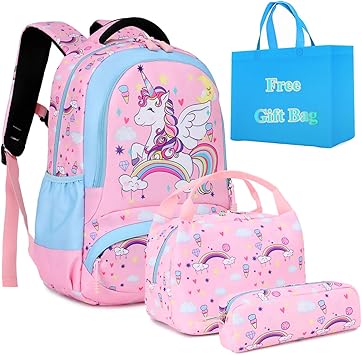 Zaino Ragazza Unicorno Zaini Ragazze Zainetti Bambini Cartella Leggero Scuola Elementare Bambina Set Zaino Per La Scuola Borsa Per Ragazze Zainetto Amazon It Valigeria