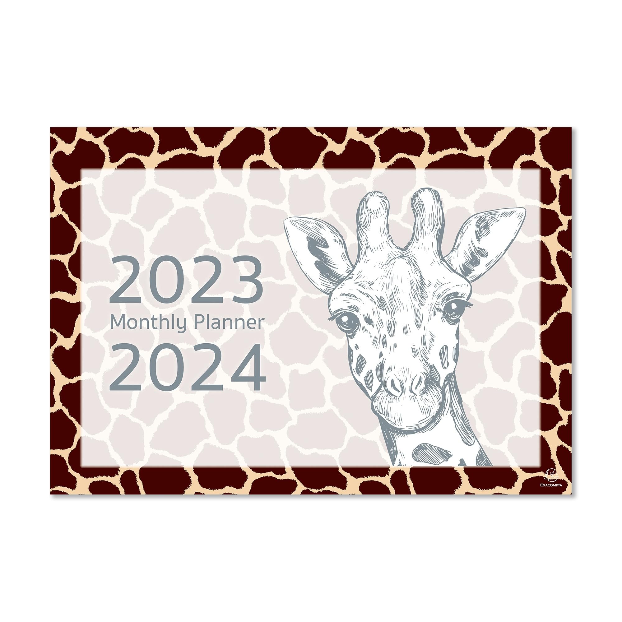 2023/2024 Monthly Planner Giraffe Brown โ image 1